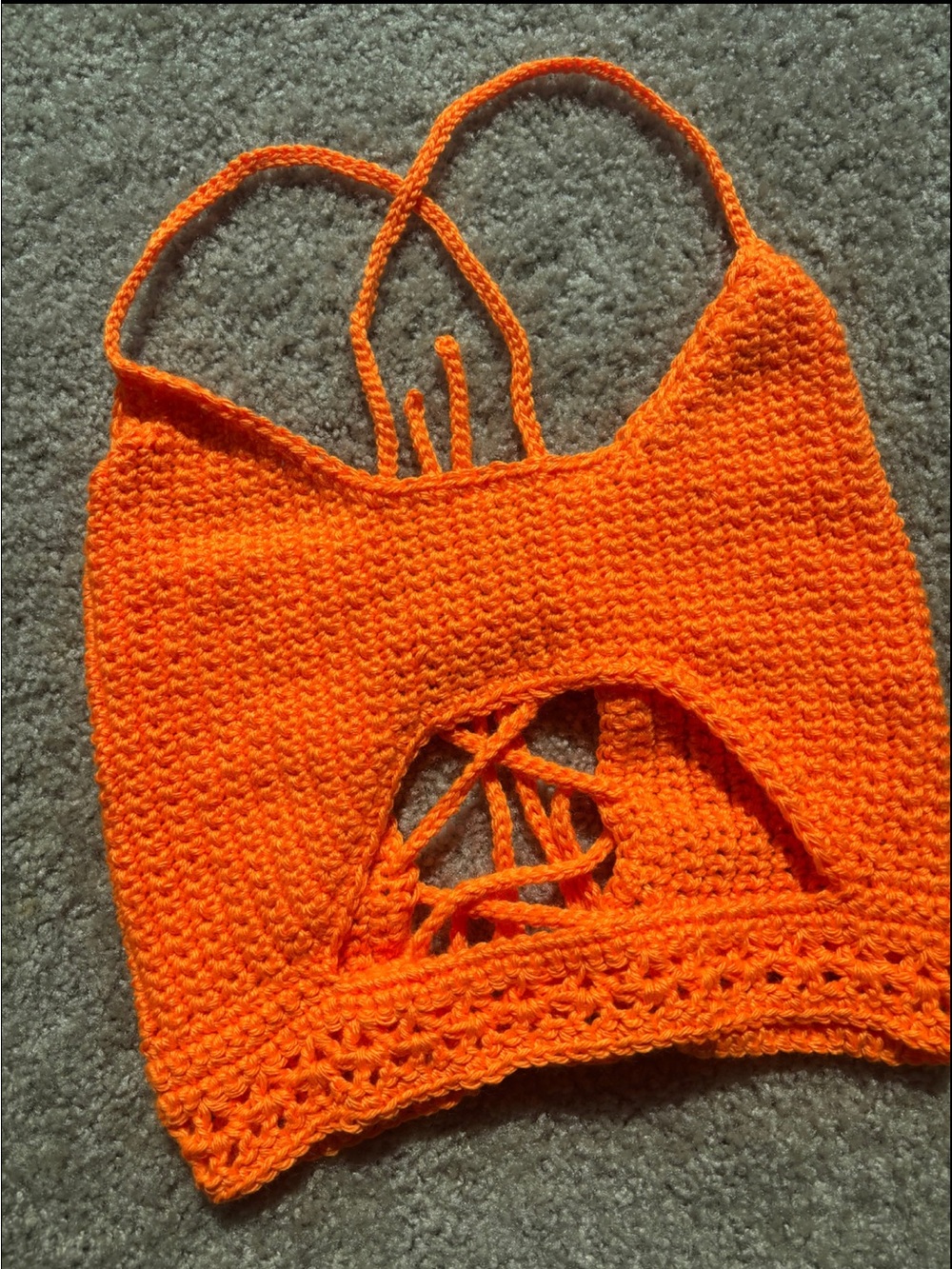 Handmade Crocheted Sneak a Peak Crop Top